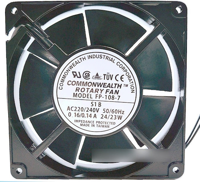 COMMONWEALTH FP-108-7 FP-108-7-S1B 220V 0.16/0.14A 24/23W Cooling Fan COMMONWEALTH FP-108-7 FP-108-7-S1B 220V 0.16/0.14A 24/23W Cooling Fan